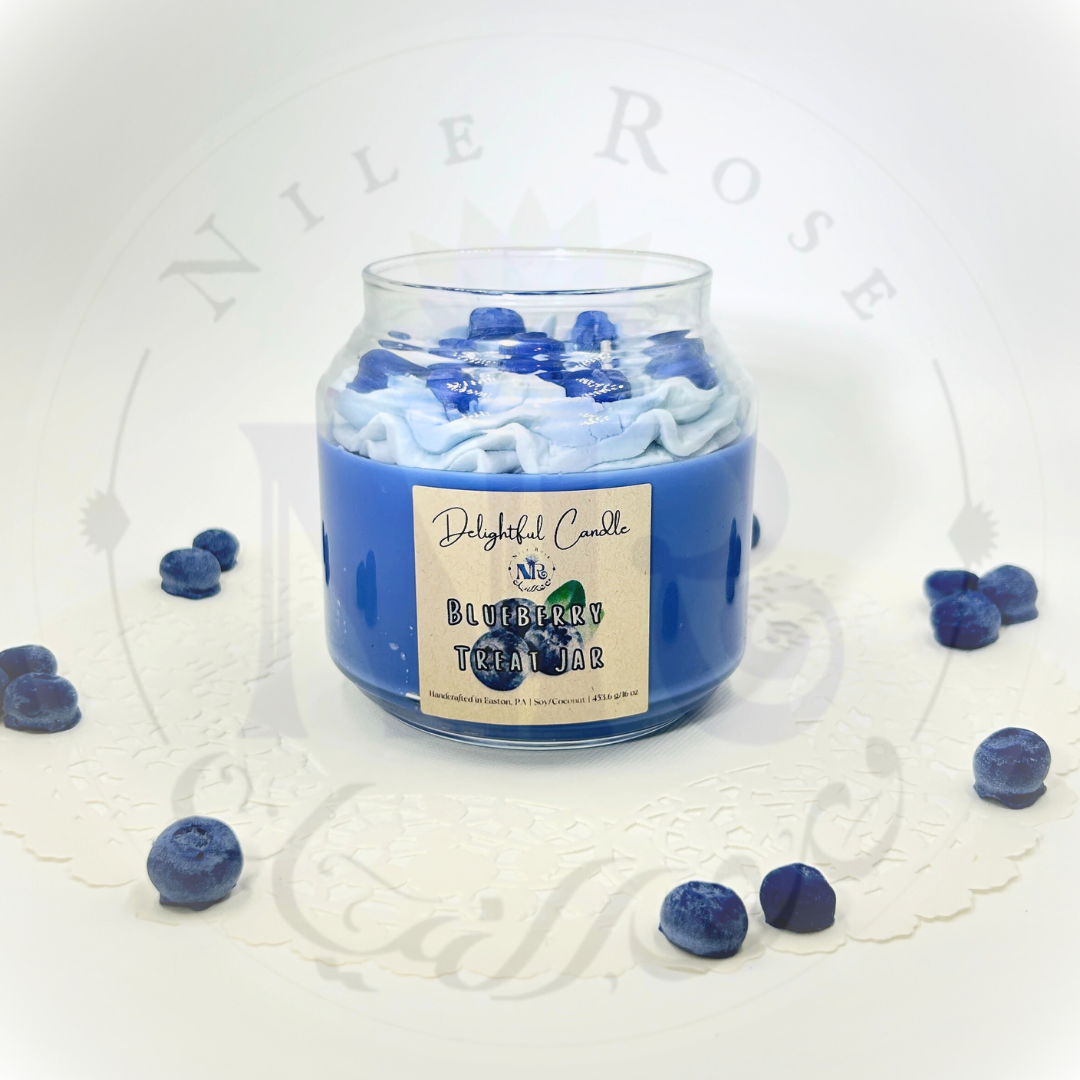 Delightful Blueberry Treat Jar Candle