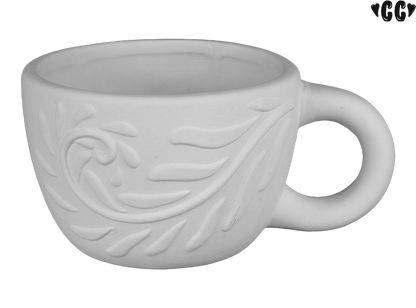 Swirly Petals Mug Bisqueware