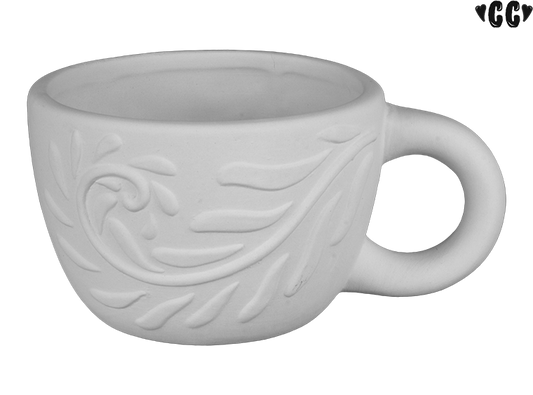 Swirly Petals Mug Bisqueware