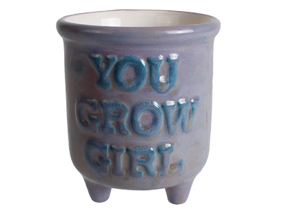 You Grow Girl Planter Bisqueware