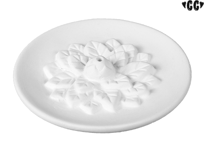 Luisa's Lotus Incense Dish Bisqueware