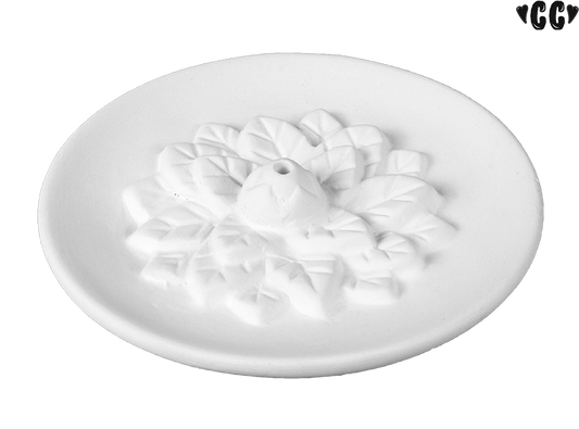 Luisa's Lotus Incense Dish Bisqueware