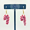 Candy Cane Crochet Earrings