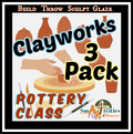 Clayworks Pottery Class 3-PACK