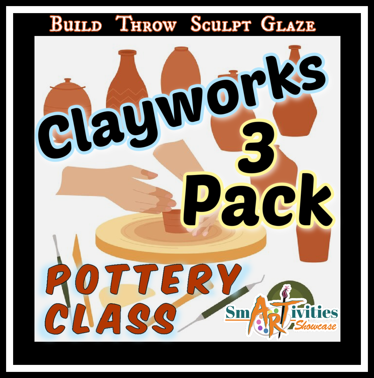 Clayworks Pottery Class 3-PACK