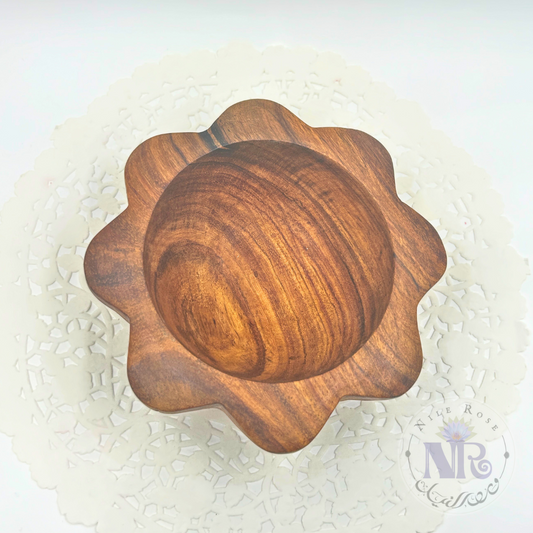 Flower Rosewood Bowl