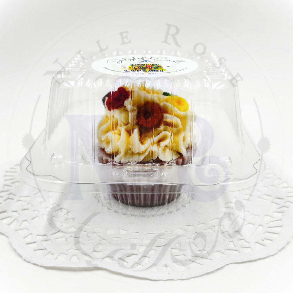 Delightful Fruity Loops Cupcake Candle