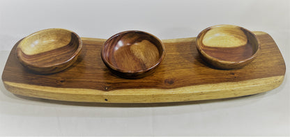 Set of 3 Bowl tray - Nile Rose Woodcraft