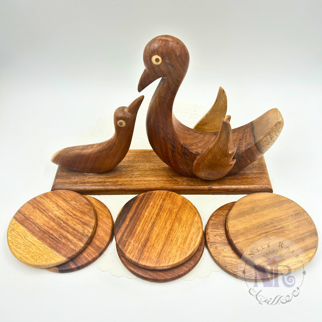 Mama Bird Coaster Set - Nile Rose Woodcraft