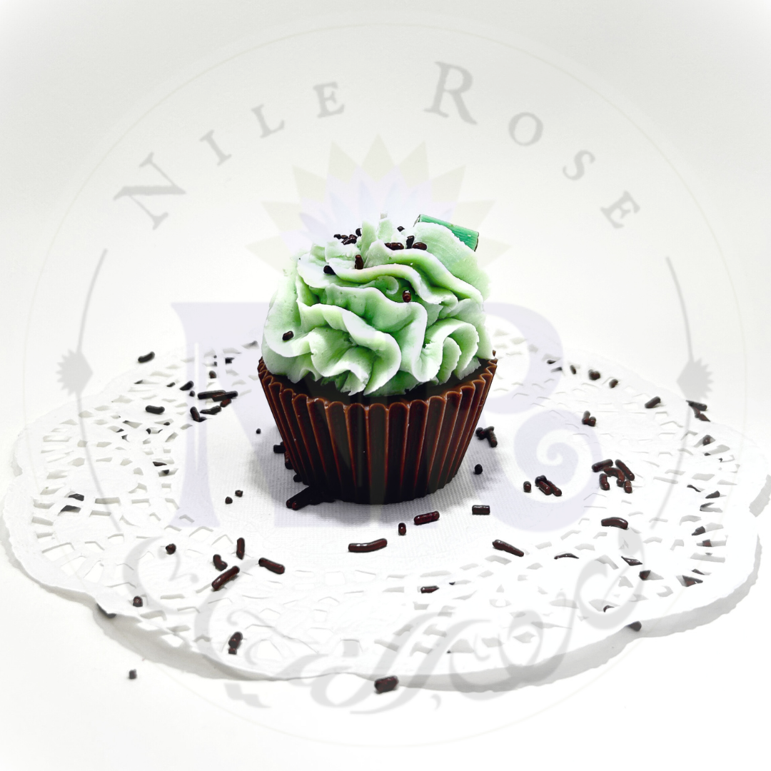 Delightful Mint Chocolate Cupcake Candle
