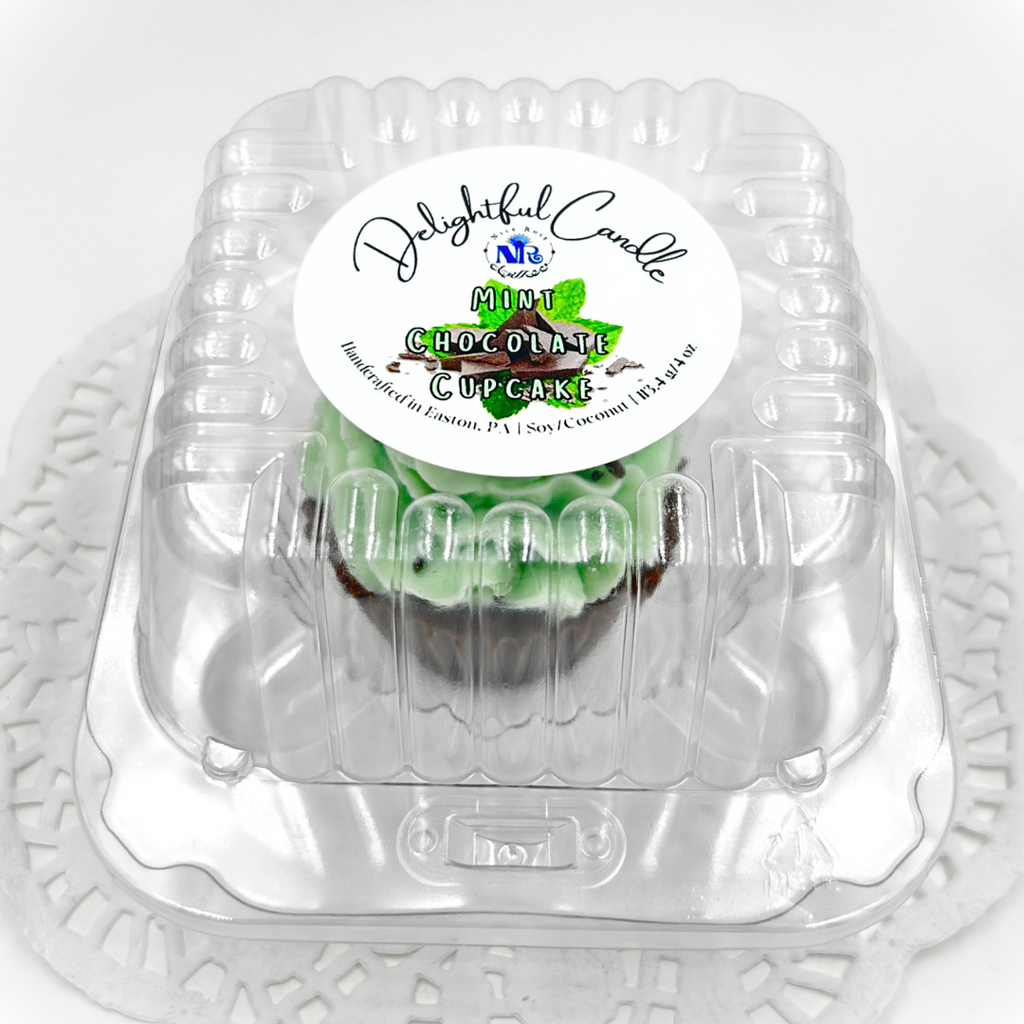 Delightful Mint Chocolate Cupcake Candle