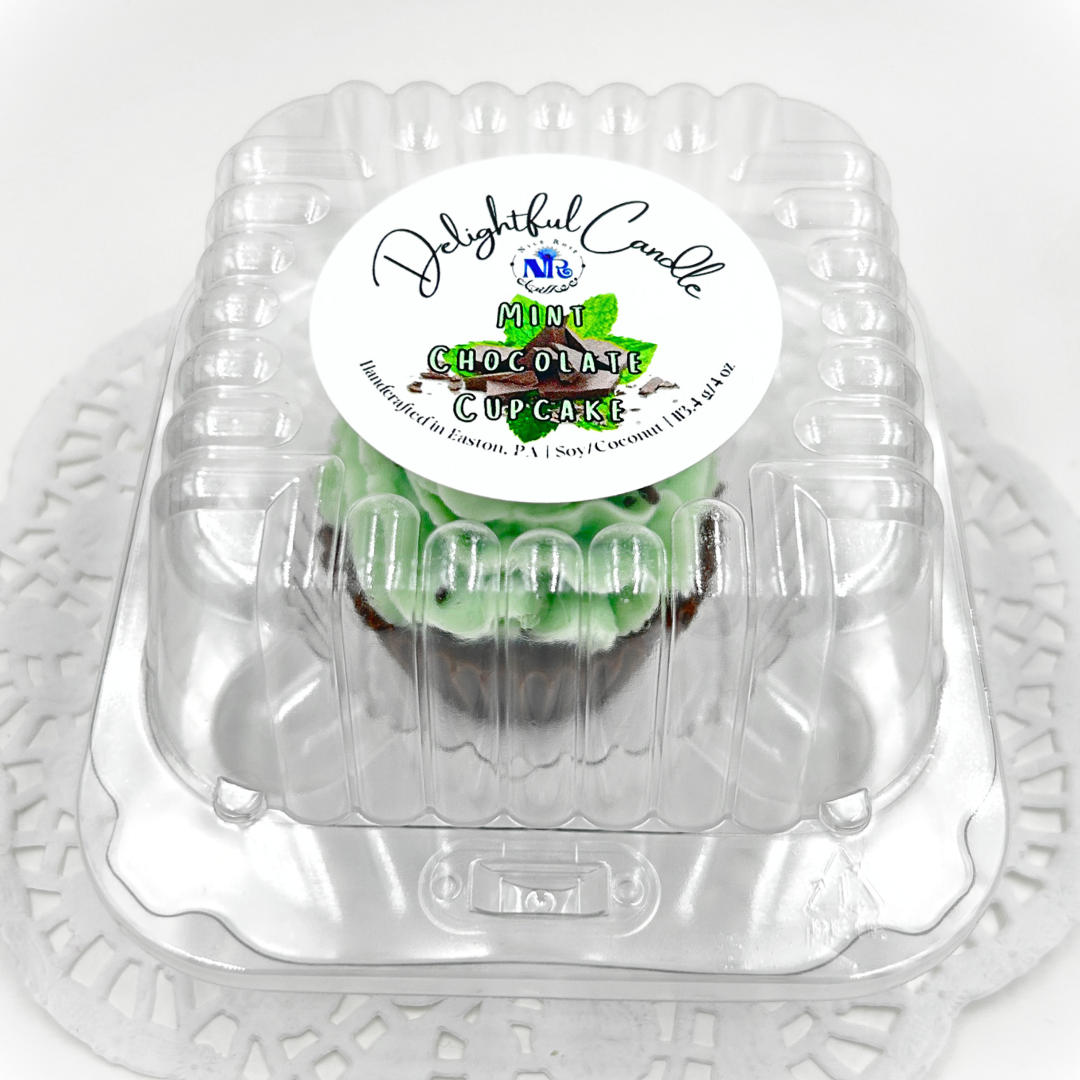 Delightful Mint Chocolate Cupcake Candle