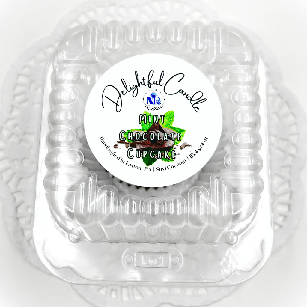 Delightful Mint Chocolate Cupcake Candle