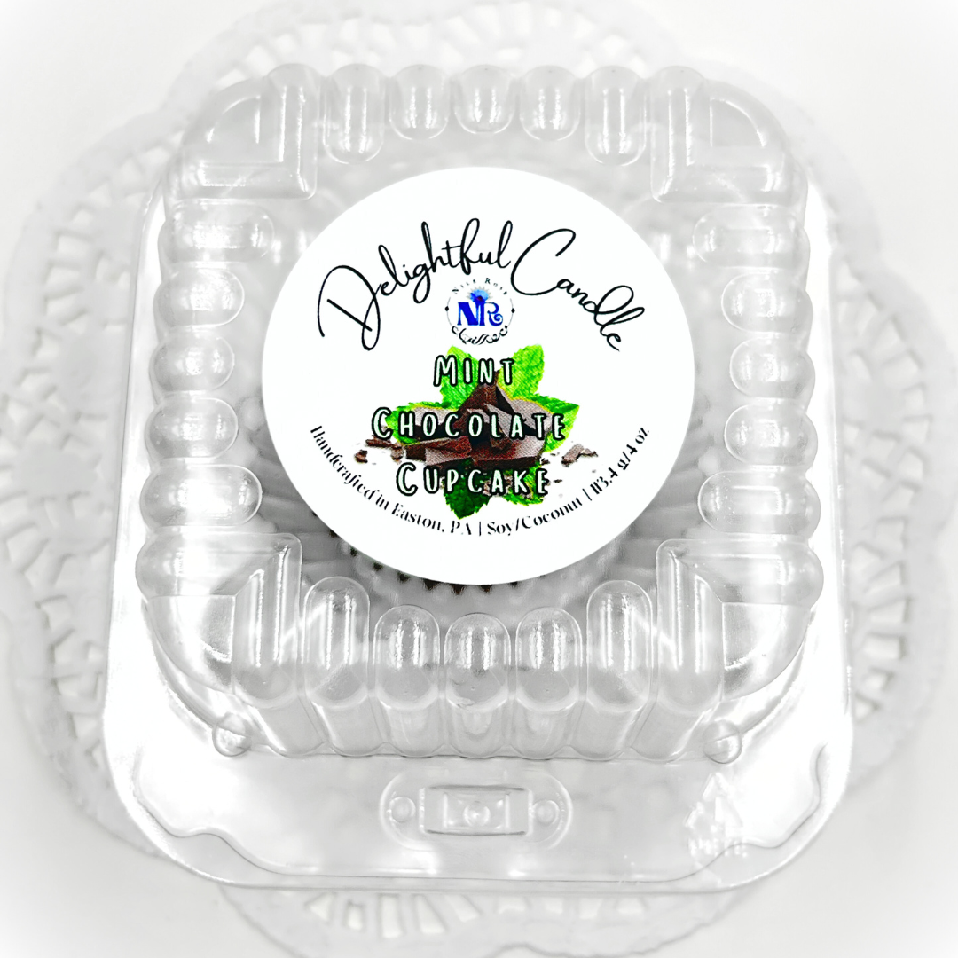 Delightful Mint Chocolate Cupcake Candle