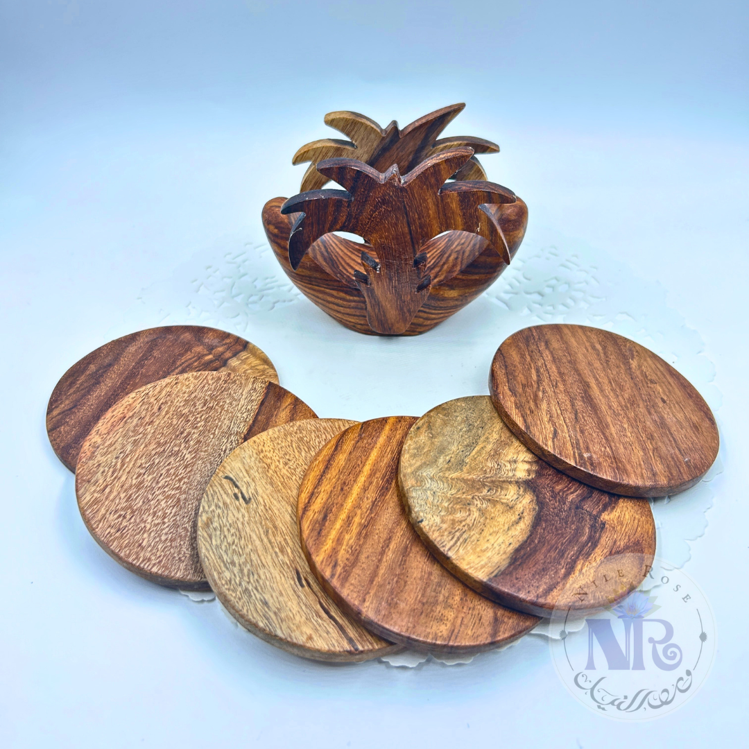 Palm Tree Coaster Set - Nile Rose Woodcraft