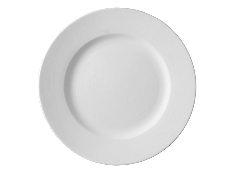 Stoneware Rim Dinner Plate Bisqueware