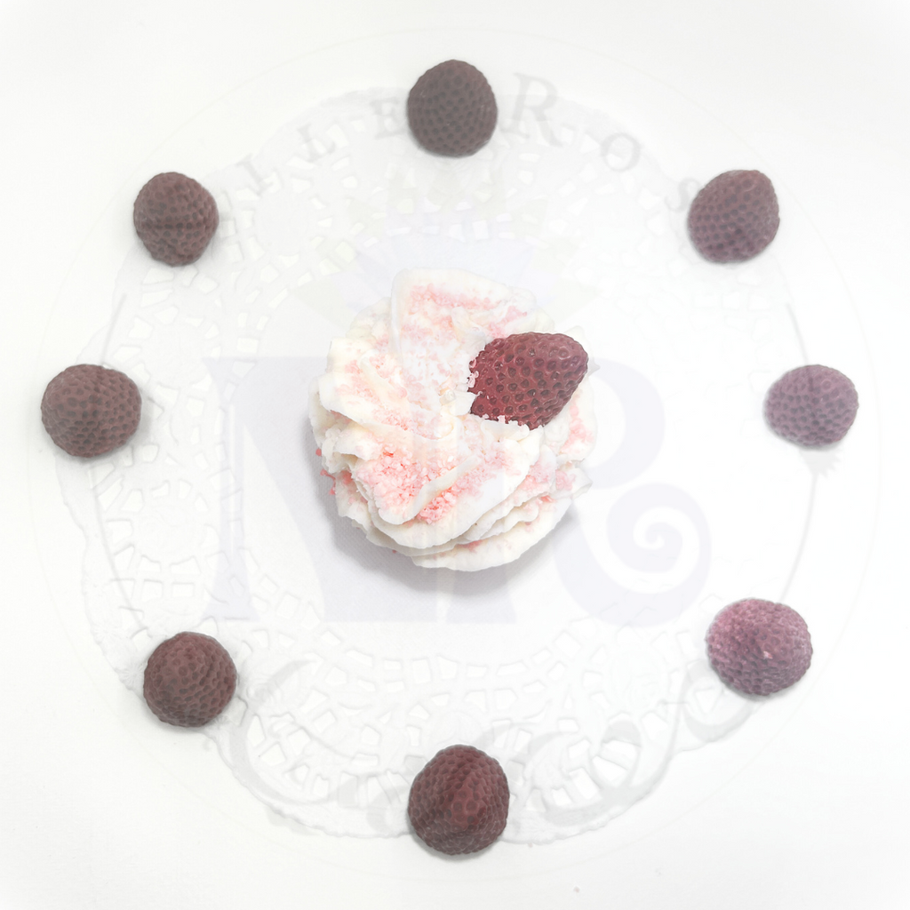 Delightful Strawberries & Cream Cupcake Candle