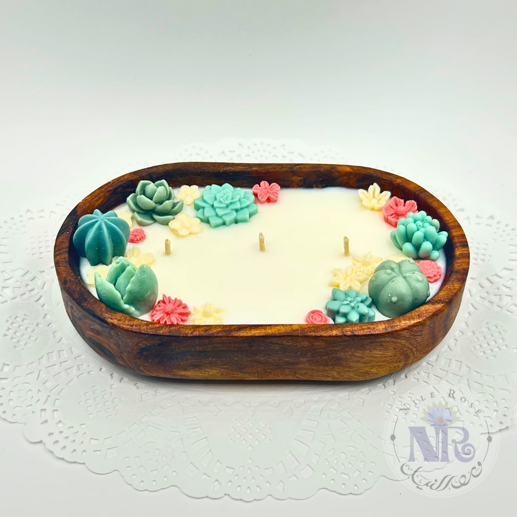 Oval Rosewood Bowl Candle