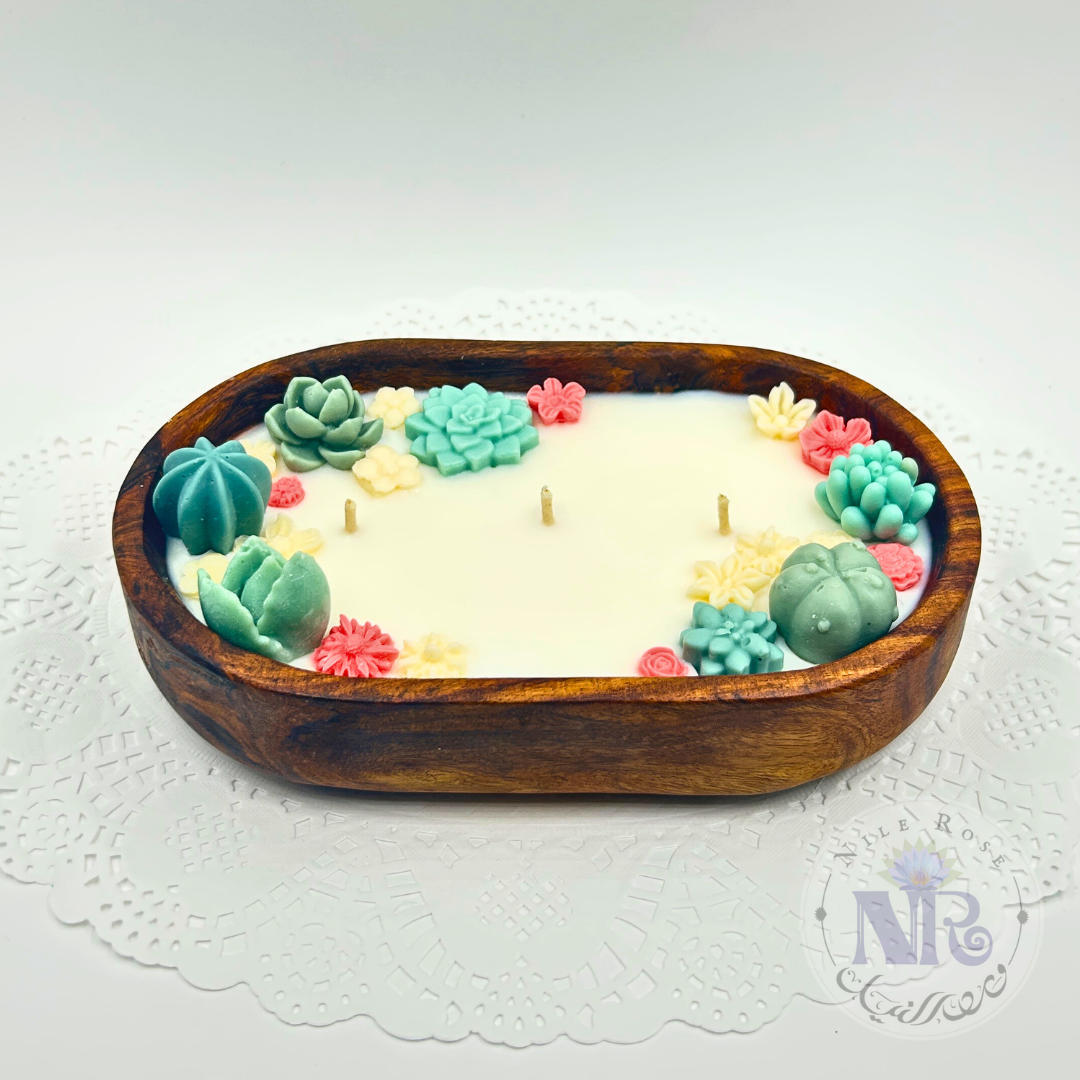 Oval Rosewood Bowl Candle