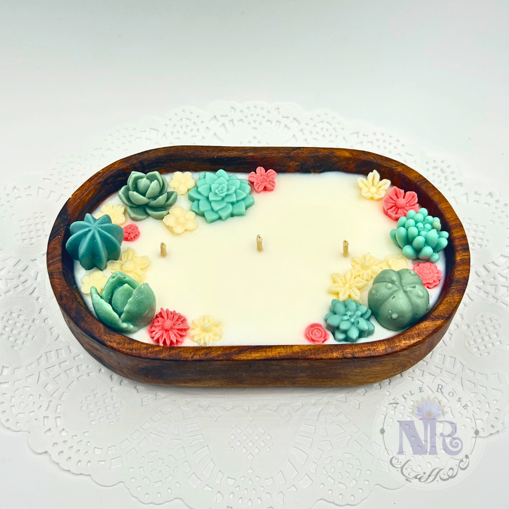 Oval Rosewood Bowl Candle