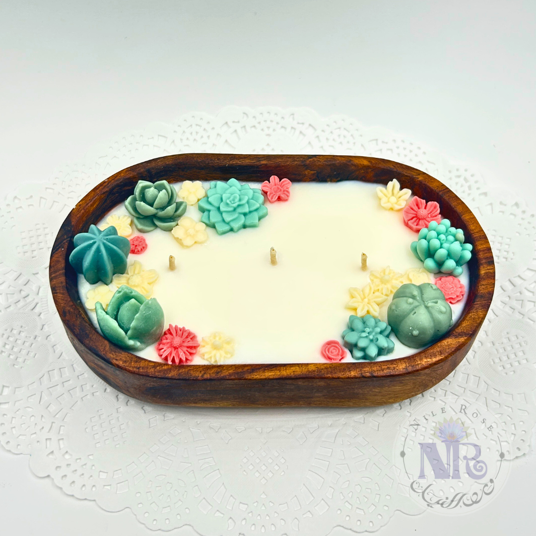 Oval Rosewood Bowl Candle