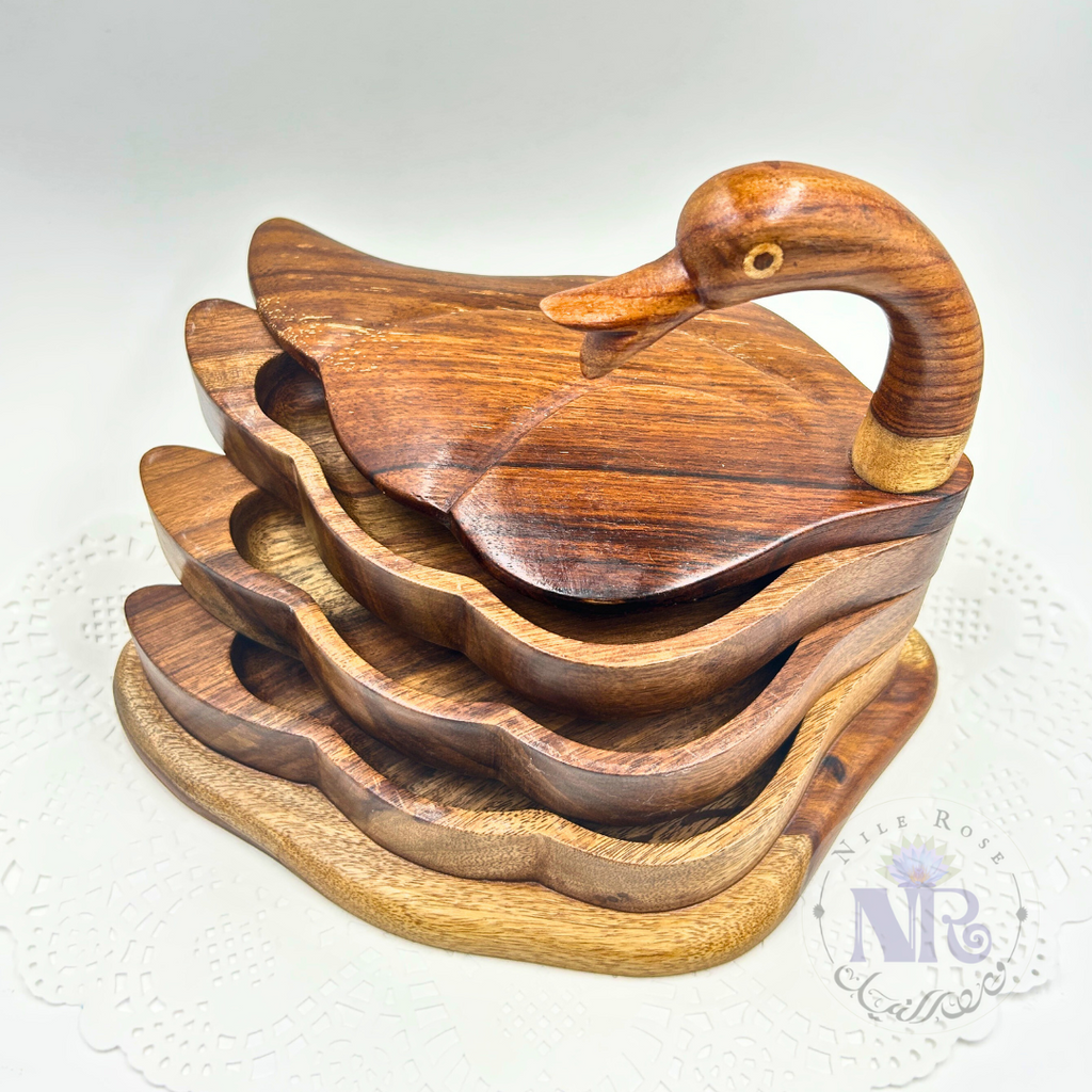 Swan Triple Layer Box - Nile Rose Woodcraft