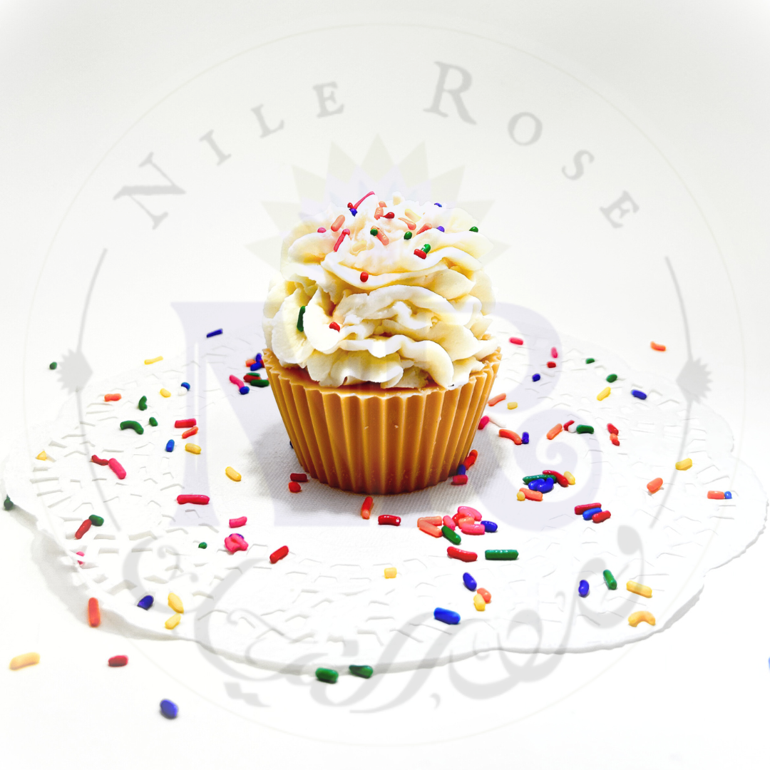 Delightful Vanilla Sprinkles Cupcake Candle