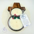 Snowman Rosewood Bowl Candle