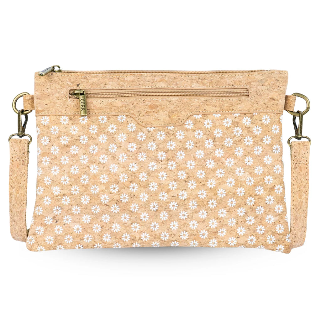 Printed Natural Cork Crossbody Bag & Clutch