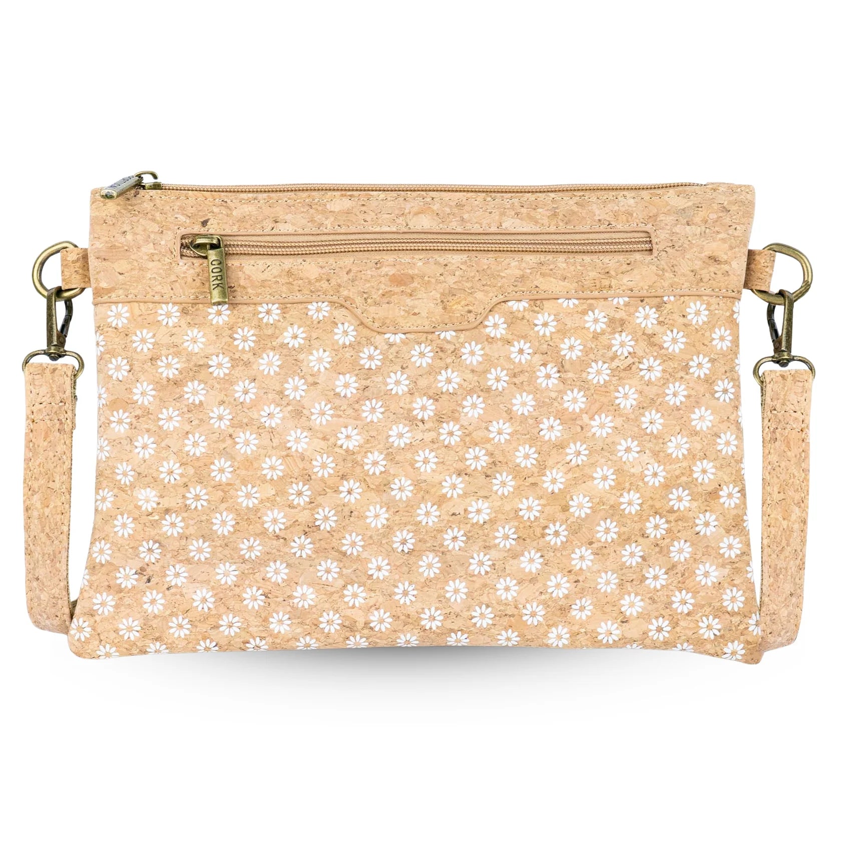 Printed Natural Cork Crossbody Bag & Clutch