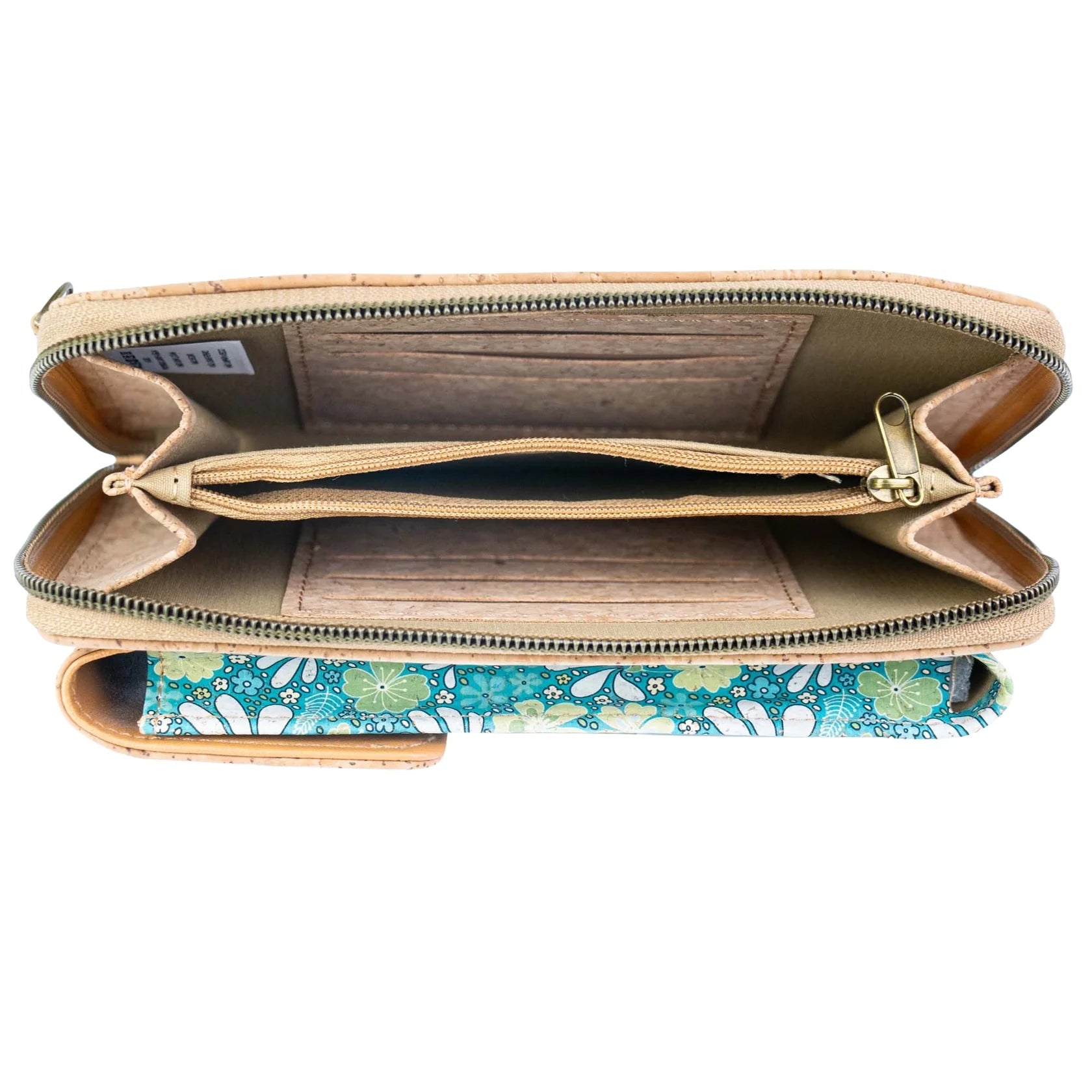 Cork Phone Crossbody Wallet – Floral Print