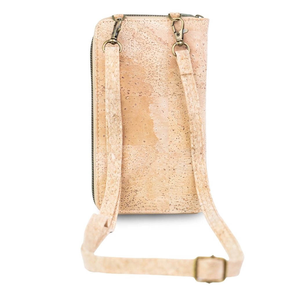 Cork Phone Crossbody Wallet – Floral Print