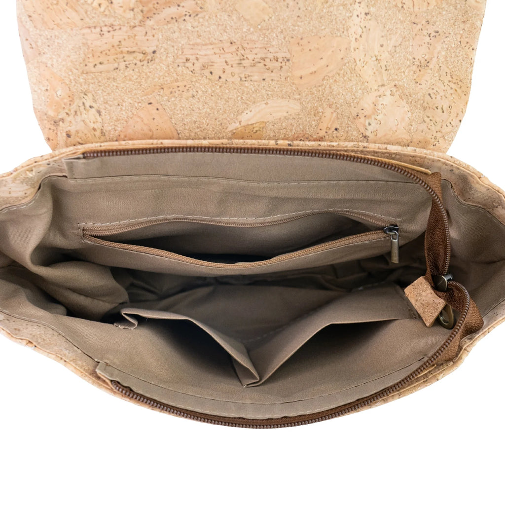 Nautral and floral Cork Backpack