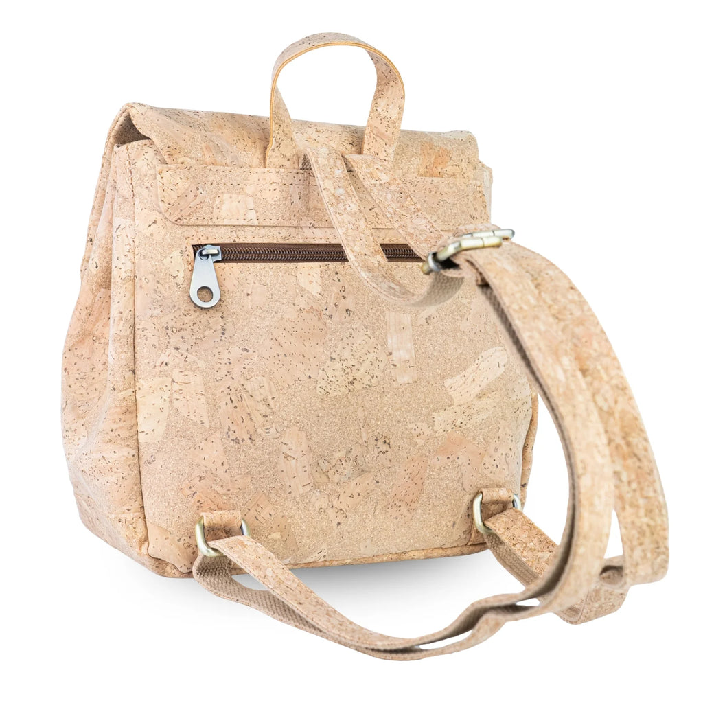 Nautral and floral Cork Backpack