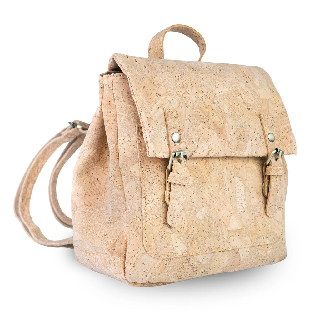 Nautral and floral Cork Backpack