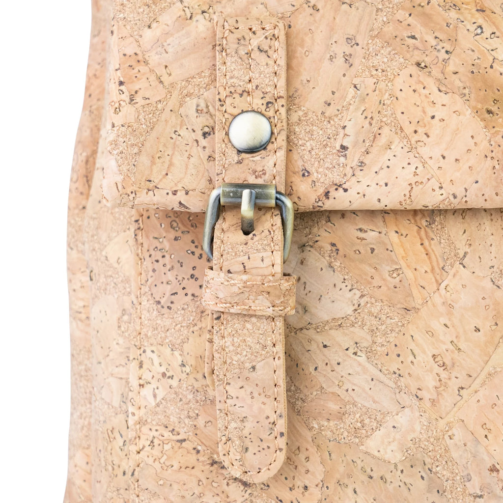 Nautral and floral Cork Backpack