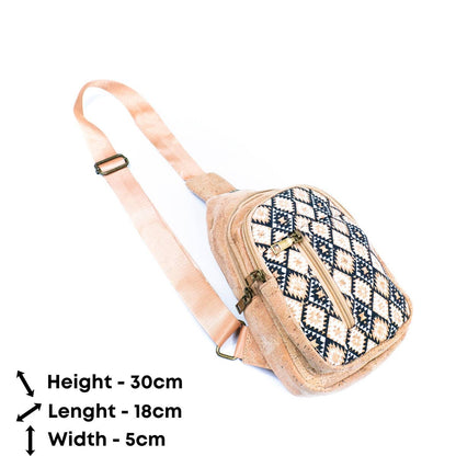 Sling Cork Bag with front pocket