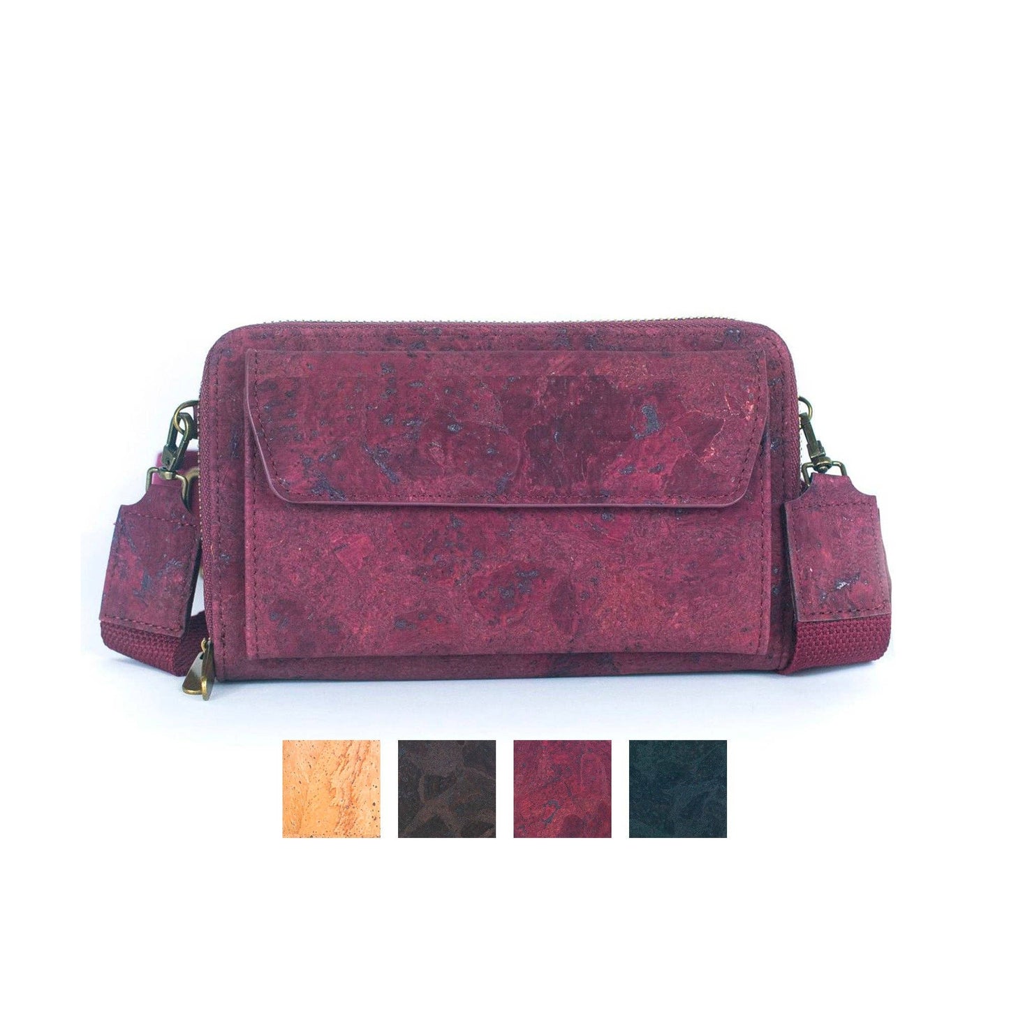 Front Pocket Cork Crossbody Wallet & Mobile Phone Bag