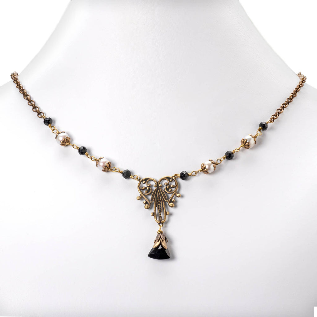 April Fool for Love Necklace - Vintage Brass Necklace