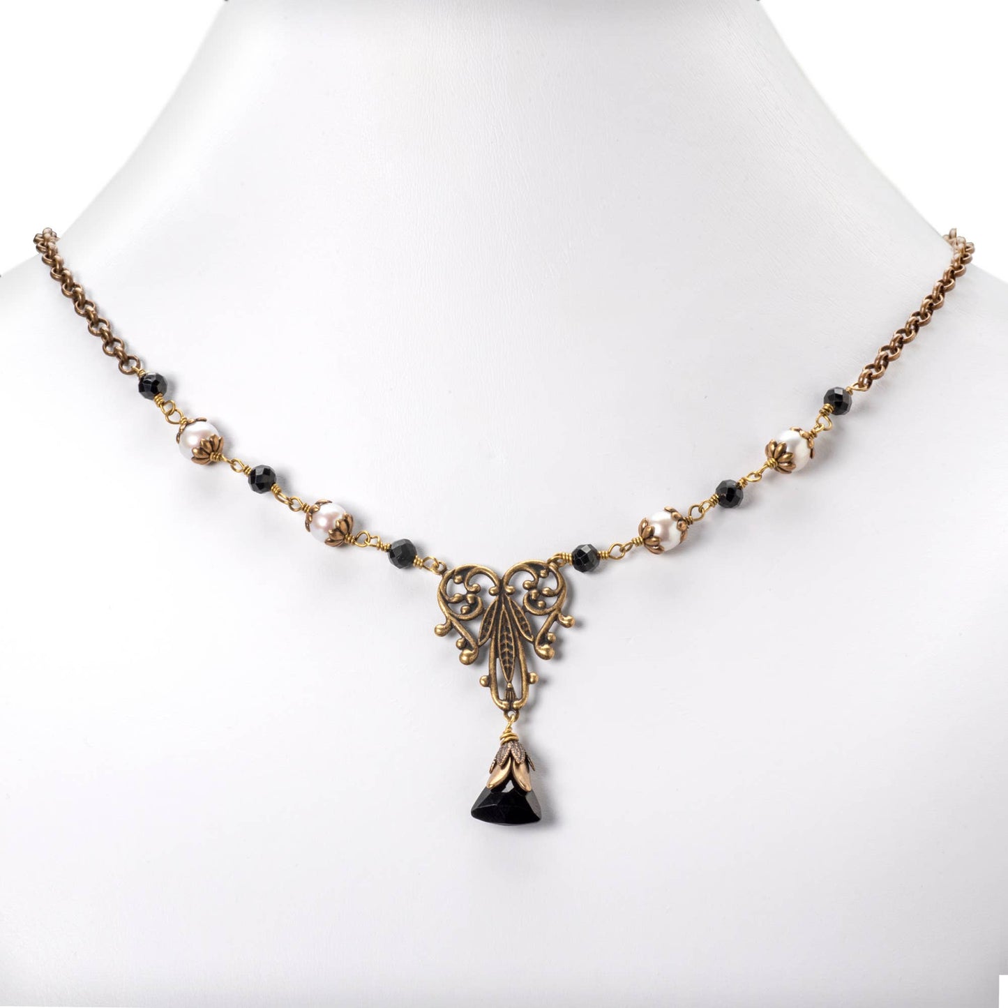 April Fool for Love Necklace - Vintage Brass Necklace