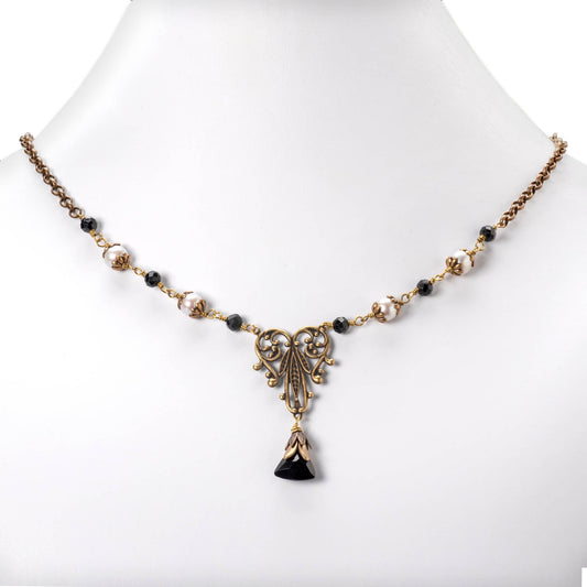April Fool for Love Necklace - Vintage Brass Necklace