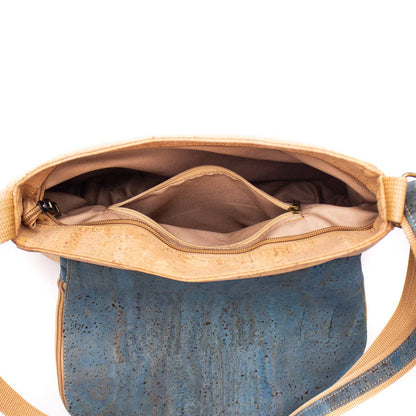 Natural cork with color tassel crossbody bag