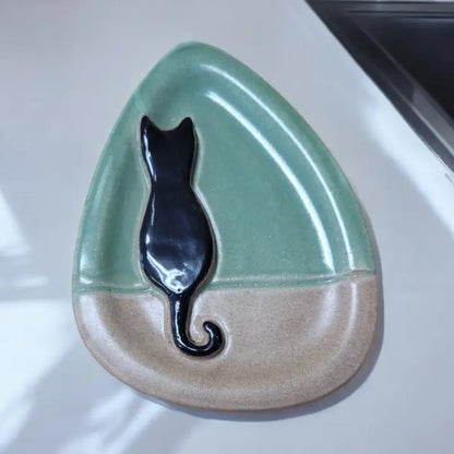 Black Cat Spoon Rest