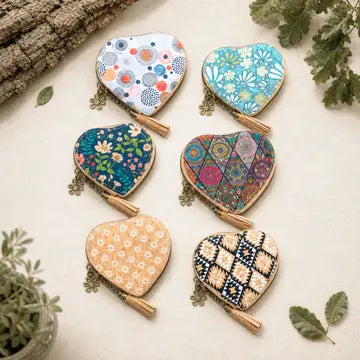 Heart Cork Coin Purse w/ Tassel Zipper Pouch