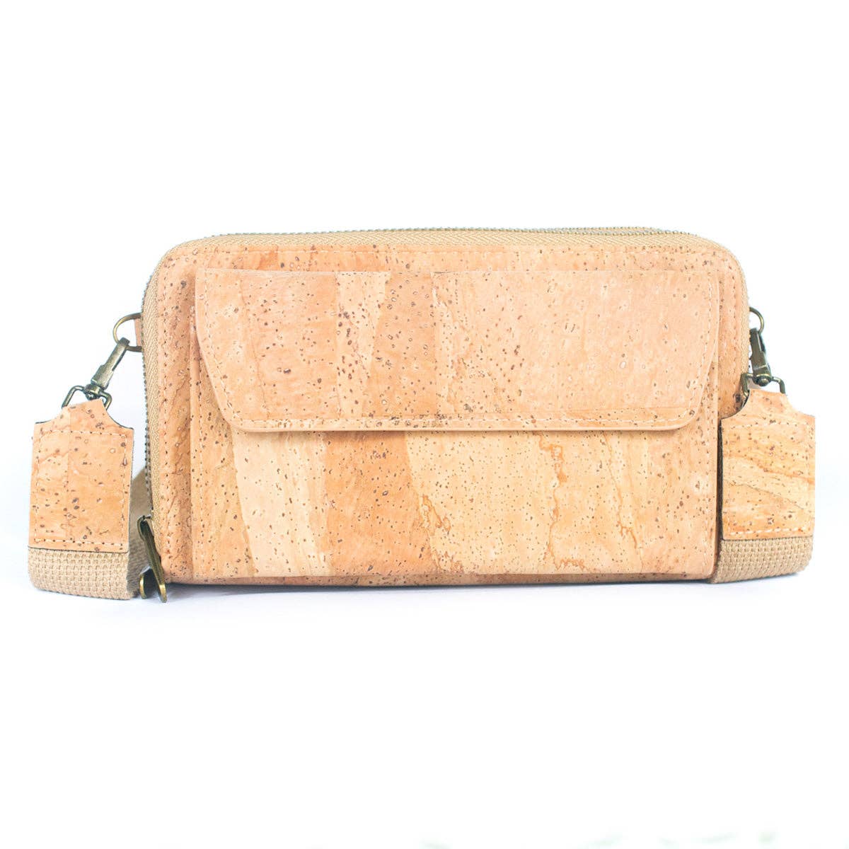 Front Pocket Cork Crossbody Wallet & Mobile Phone Bag