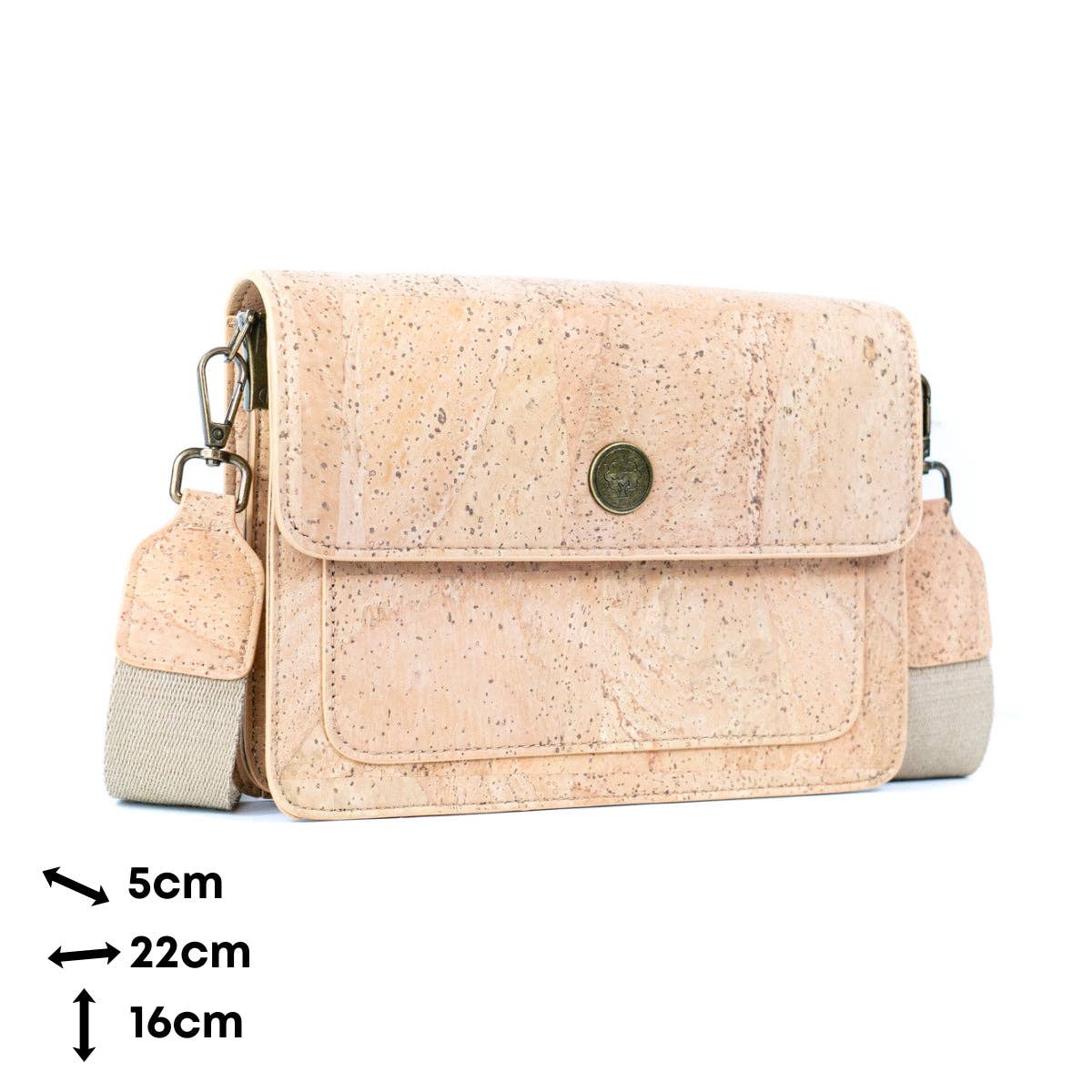 Natural Cork Women’s Structured Crossbody Bag