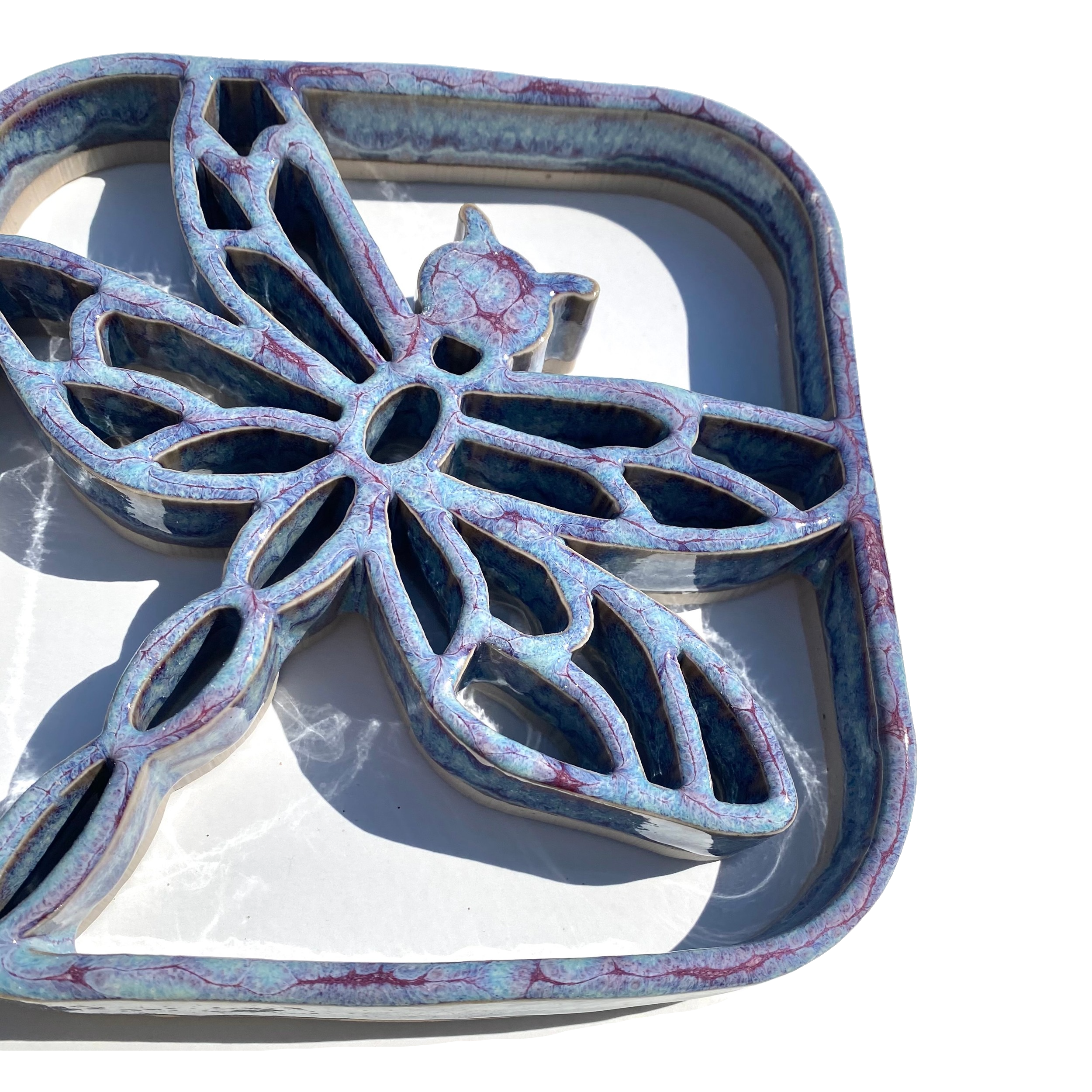 Dragonfly Trivet - Stoneware Pottery
