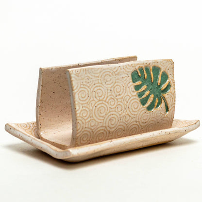 Monstera Ceramic Sponge Holder