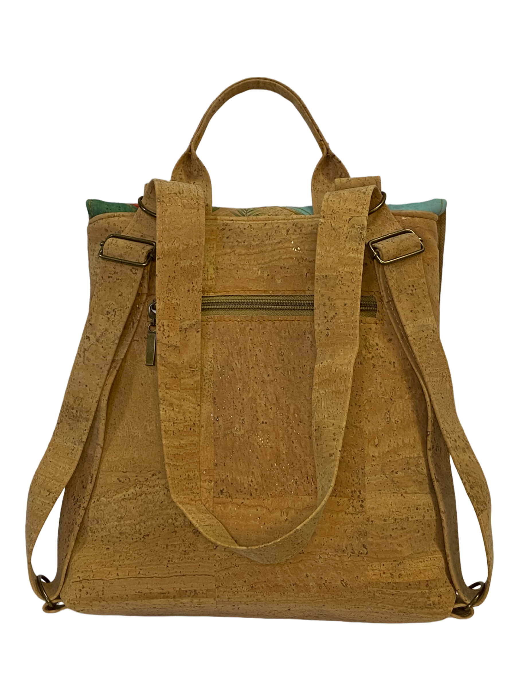 Natural Mayan backpack with patchwork