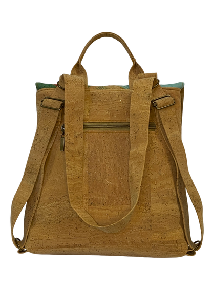 Natural Mayan backpack with patchwork